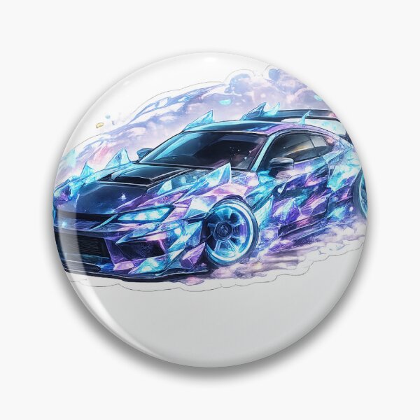 Item preview, Crystal Drift Machine – Fantasy Racing Car Sticker designed and sold by blossomfun.