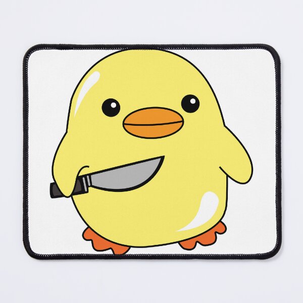 Item preview, Cute Yellow Duck With Knife Funny Meme designed and sold by Sela Art .