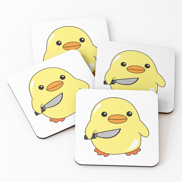 Item preview, ⁠ Cute Yellow Duck With Knife Funny Meme designed and sold by     Sela Art .
