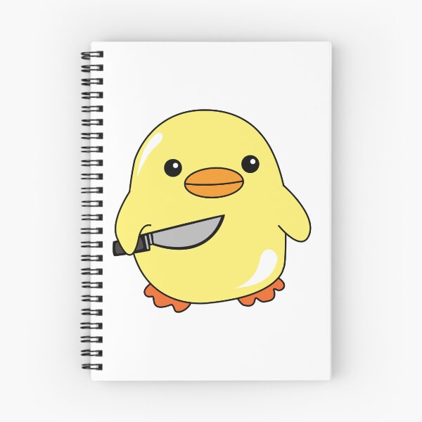 Item preview, ⁠ Cute Yellow Duck With Knife Funny Meme designed and sold by     Sela Art .