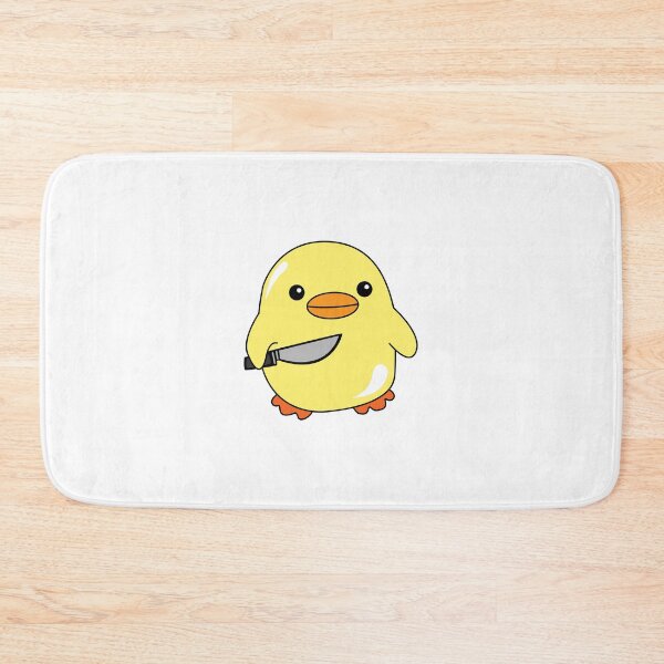 Item preview, ⁠ Cute Yellow Duck With Knife Funny Meme designed and sold by سله أرت.