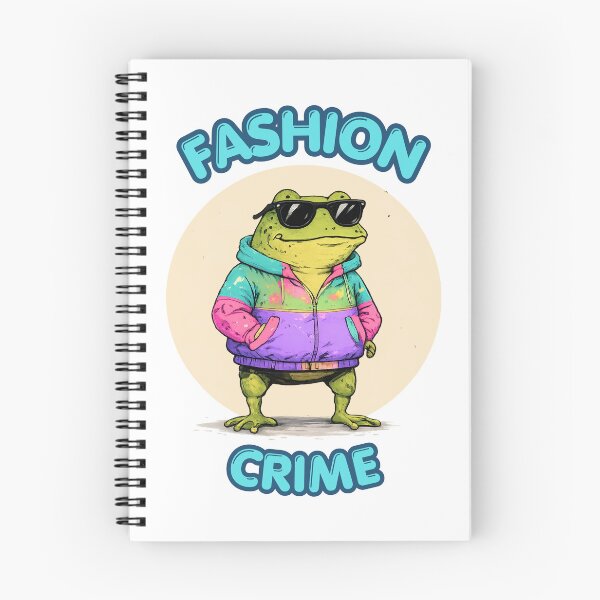 Item preview, Fashion Crime | Funny Stylish Frog in Retro Windbreaker designed and sold by kstheladesigns.