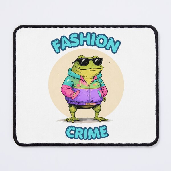 Item preview, Fashion Crime | Funny Stylish Frog in Retro Windbreaker designed and sold by kstheladesigns.