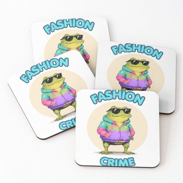 Item preview, Fashion Crime | Funny Stylish Frog in Retro Windbreaker designed and sold by kstheladesigns.