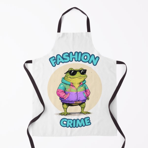Item preview, Fashion Crime | Funny Stylish Frog in Retro Windbreaker designed and sold by kstheladesigns.