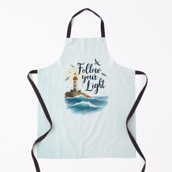 Item preview, Follow Your Light Inspirational Lighthouse Quote Design for Ocean Lovers designed and sold by Connys Colorful World.