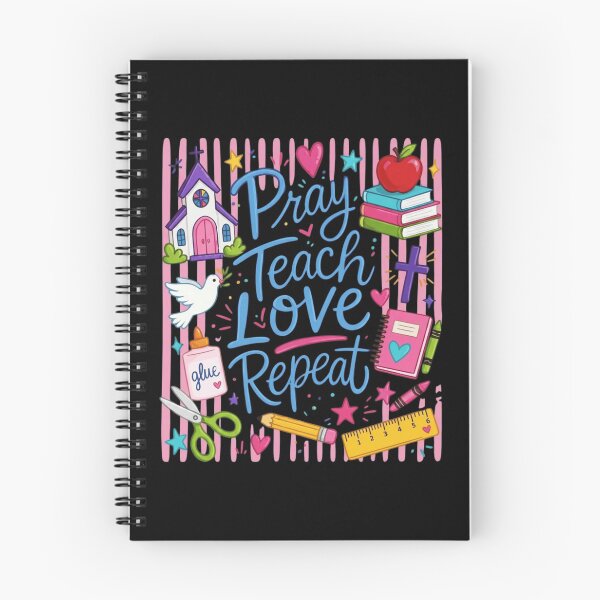 Item preview, Pray Teach Love Repeat Cute Christian Teacher Sunday School Sunday Design designed and sold by haitrieuic96.