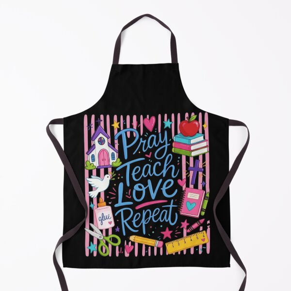 Item preview, Pray Teach Love Repeat Cute Christian Teacher Sunday School Sunday Design designed and sold by haitrieuic96.