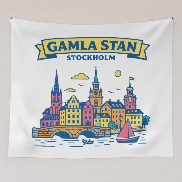 Item preview, Gamla Stan, Estocolmo, Suecia designed and sold by Traveldrawings.