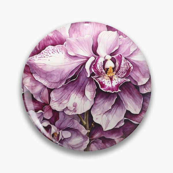 Item preview, Purple Orchid Watercolor Painting designed and sold by RawNaturePrints.