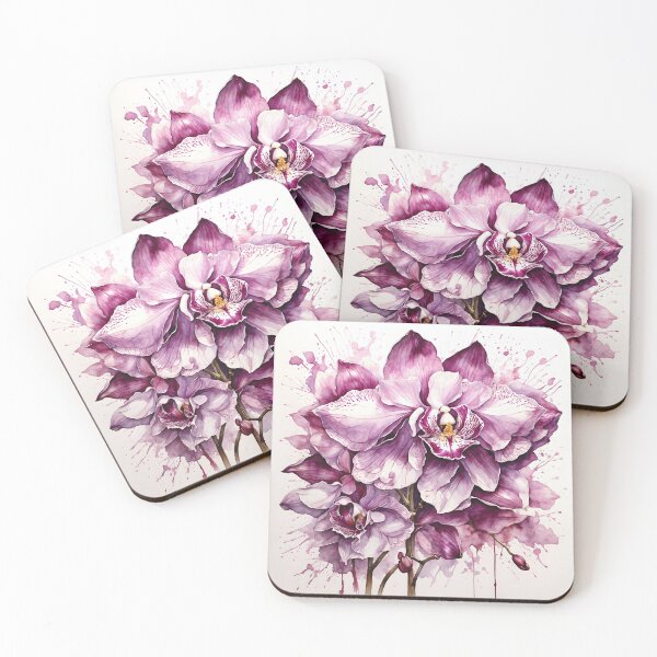 Item preview, Purple Orchid Watercolor Painting designed and sold by RawNaturePrints.