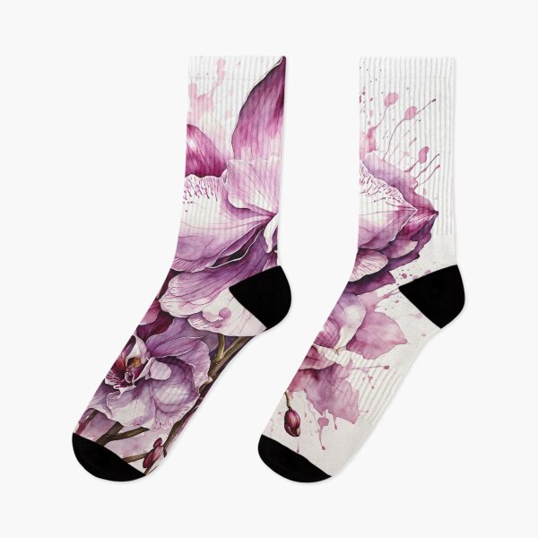 Item preview, Purple Orchid Watercolor Painting designed and sold by RawNaturePrints.