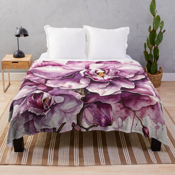 Item preview, Purple Orchid Watercolor Painting designed and sold by RawNaturePrints.