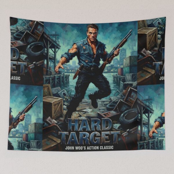 Item preview, Hard Target Retro Action Thriller Tribute Art Poster designed and sold by Art's Diner.