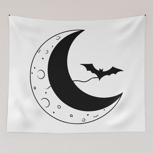 Item preview, Minimalist Crescent Moon Celestial Line Drawing designed and sold by Amir Faysal.