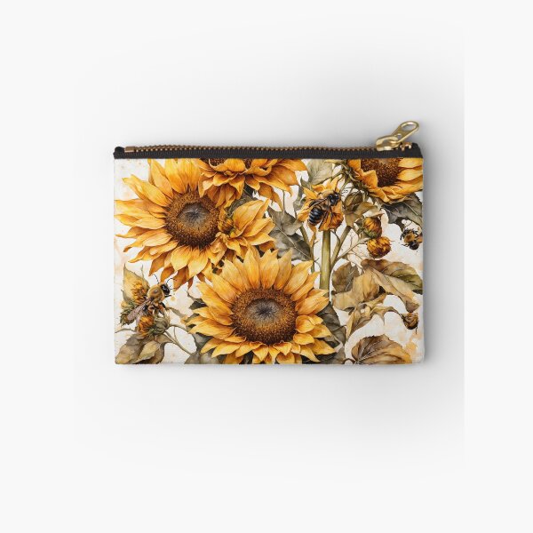 Item preview, Sunflower and Bees Watercolor Painting designed and sold by RawNaturePrints.