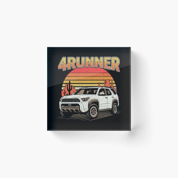 Item preview, Retro Sunset Style 6th Gen 4Runner Camping Overlanding [Black Shirt Only] designed and sold by Off-Road-Zone.