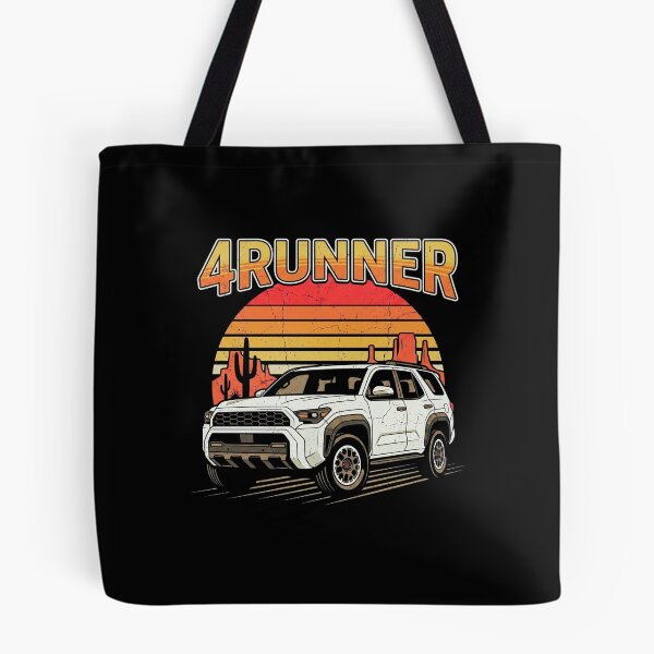 Item preview, Retro Sunset Style 6th Gen 4Runner Camping Overlanding [Black Shirt Only] designed and sold by Off-Road-Zone.