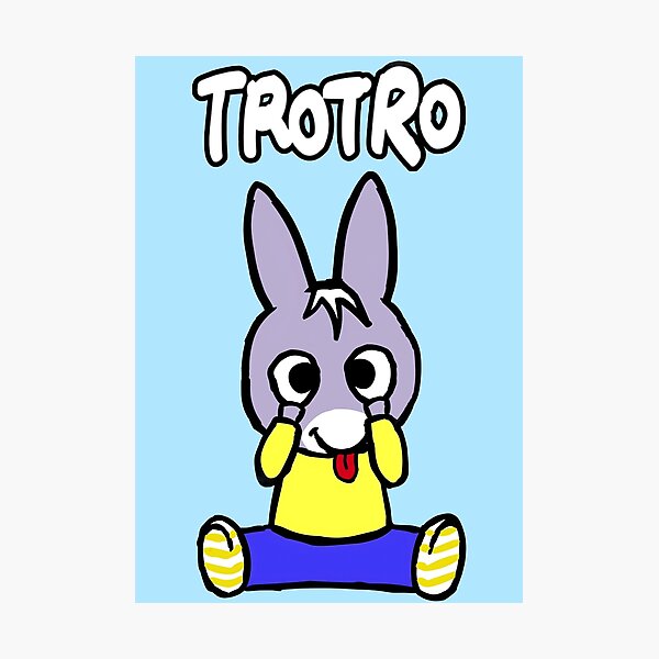 Item preview, TroTro Cute Donkey Character | Playful Learning Adventure | Kids Cartoon Art designed and sold by VZCreativeLab.
