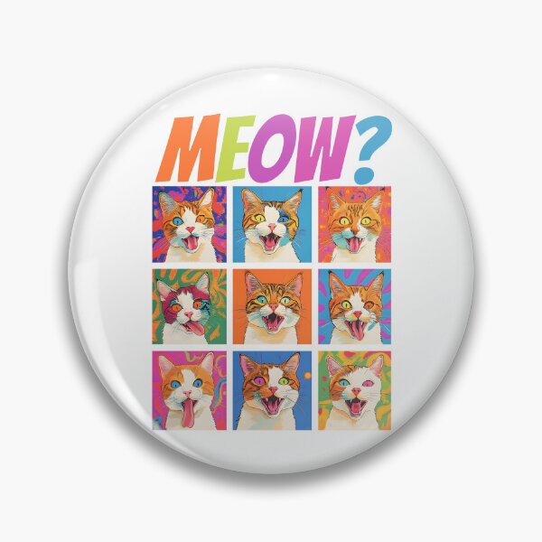 Item preview, Meow? Funny Cats Vintage Pop Art Cat Lovers designed and sold by SecretDicer.