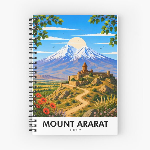 Item preview, Mount Ararat Retro Travel Print designed and sold by HomeLivingCo.