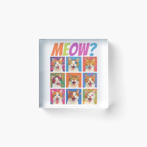 Item preview, Meow? Funny Cats Vintage Pop Art Cat Lovers designed and sold by SecretDicer.