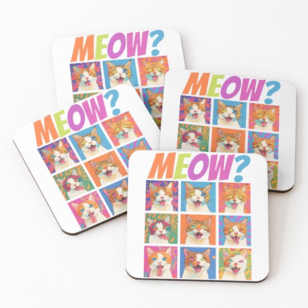 Item preview, Meow? Funny Cats Vintage Pop Art Cat Lovers designed and sold by SecretDicer.