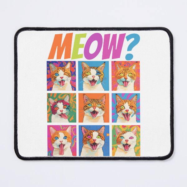 Item preview, Meow? Funny Cats Vintage Pop Art Cat Lovers designed and sold by SecretDicer.
