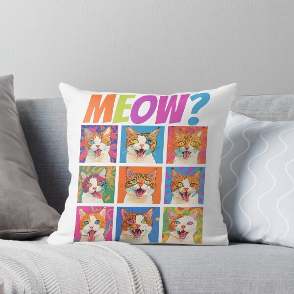 Item preview, Meow? Funny Cats Vintage Pop Art Cat Lovers designed and sold by SecretDicer.