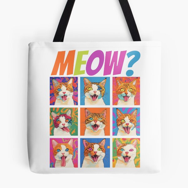 Item preview, Meow? Funny Cats Vintage Pop Art Cat Lovers designed and sold by SecretDicer.