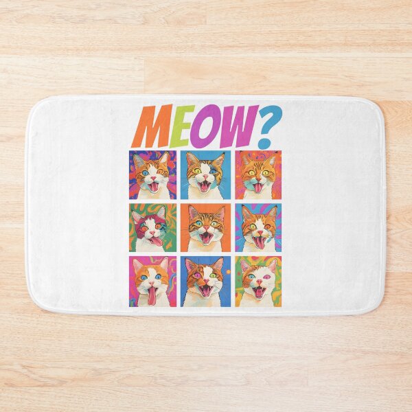 Item preview, Meow? Funny Cats Vintage Pop Art Cat Lovers designed and sold by SecretDicer.