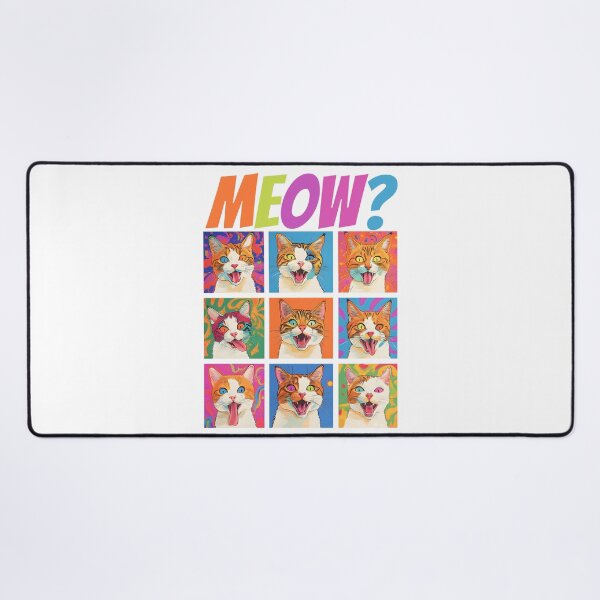 Item preview, Meow? Funny Cats Vintage Pop Art Cat Lovers designed and sold by SecretDicer.