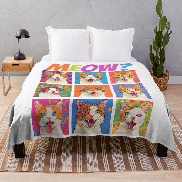 Item preview, Meow? Funny Cats Vintage Pop Art Cat Lovers designed and sold by SecretDicer.