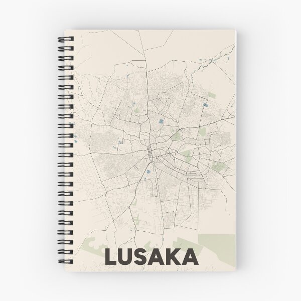 Item preview, Lusaka Map designed and sold by MapsNerd.