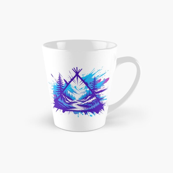 Item preview, Neon Mountain Forest Graphic Illustration - Abstract Trash Polka Nature Landscape designed and sold by Gabe1983.