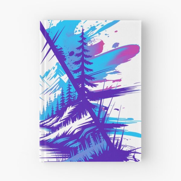 Item preview, Neon Mountain Forest Graphic Illustration - Abstract Trash Polka Nature Landscape designed and sold by Gabe1983.