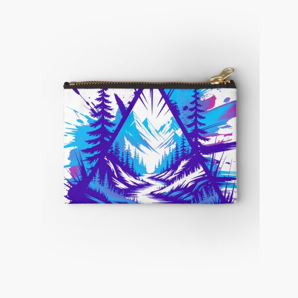 Item preview, Neon Mountain Forest Graphic Illustration - Abstract Trash Polka Nature Landscape designed and sold by GabeMountainArt.
