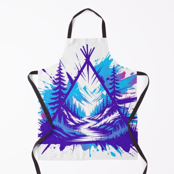 Item preview, Neon Mountain Forest Graphic Illustration - Abstract Trash Polka Nature Landscape designed and sold by GabeMountainArt.