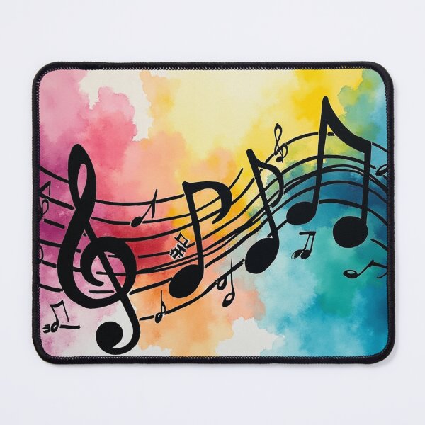 Item preview, Colorful Watercolor Music Notes Art. designed and sold by fbtrisha.