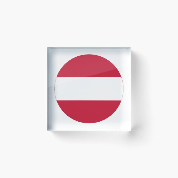 Item preview, Round Austria Flag Icon | Circular Austrian Flag Button Element designed and sold by NTGUILTY.