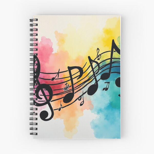 Item preview, Colorful Watercolor Music Notes Art. designed and sold by fbtrisha.