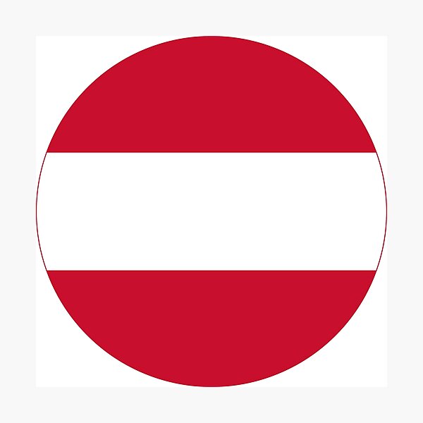 Item preview, Round Austria Flag Icon | Circular Austrian Flag Button Element designed and sold by NTGUILTY.