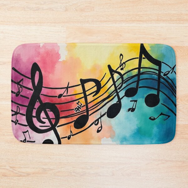 Item preview, Colorful Watercolor Music Notes Art. designed and sold by fbtrisha.