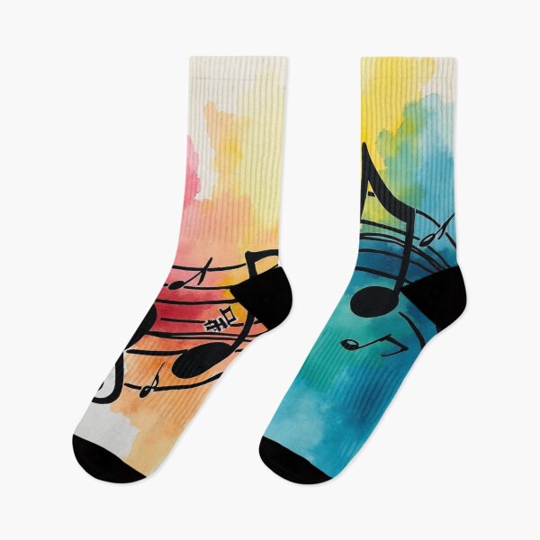 Item preview, Colorful Watercolor Music Notes Art. designed and sold by fbtrisha.