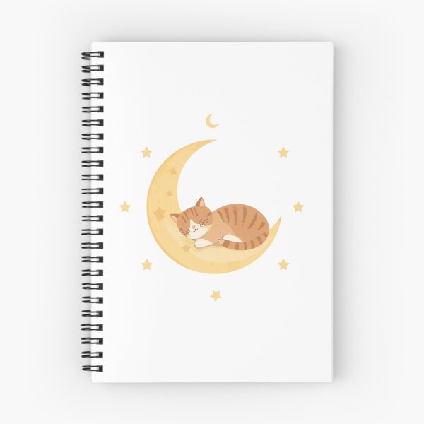 Item preview, Sleeping Cat on Crescent Moon designed and sold by redblink store.