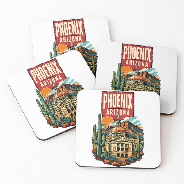 Item preview, Phoenix Arizona USA Vintage Travel Tourism Art designed and sold by TravelersGems.