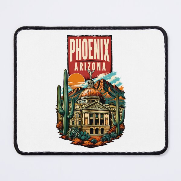 Item preview, Phoenix Arizona USA Vintage Travel Tourism Art designed and sold by TravelersGems.