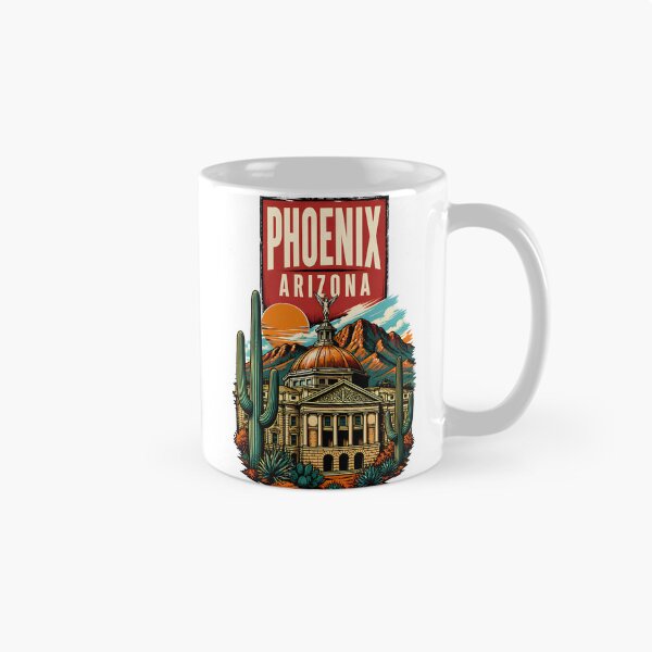 Item preview, Phoenix Arizona USA Vintage Travel Tourism Art designed and sold by TravelersGems.