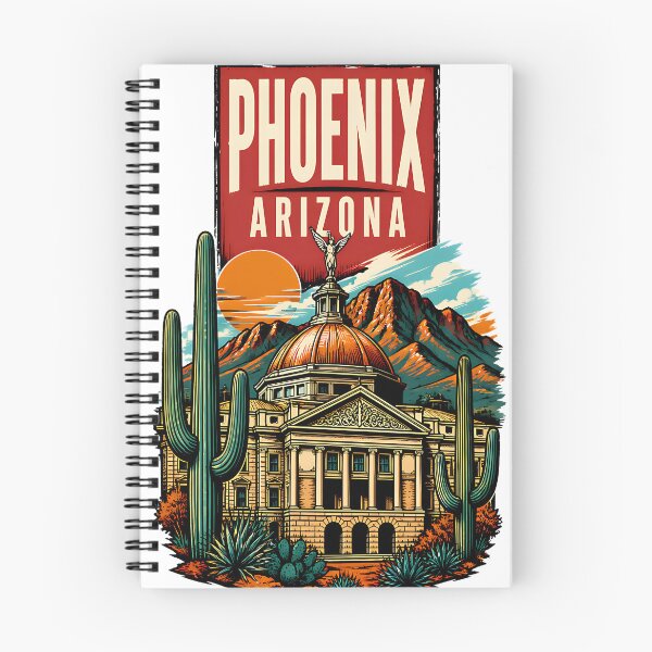 Item preview, Phoenix Arizona USA Vintage Travel Tourism Art designed and sold by TravelersGems.