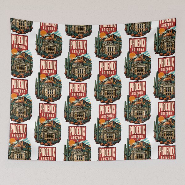 Item preview, Phoenix Arizona USA Vintage Travel Tourism Art designed and sold by TravelersGems.